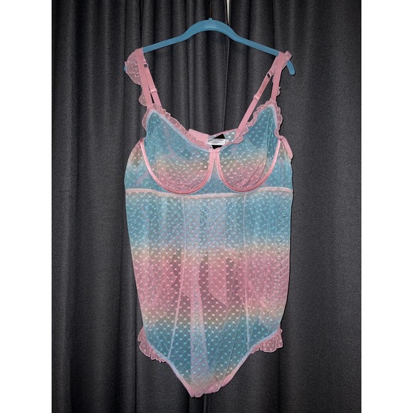 torrid Other - Torrid HEART MESH RUFFLE BODYSUIT Size 4X NWT